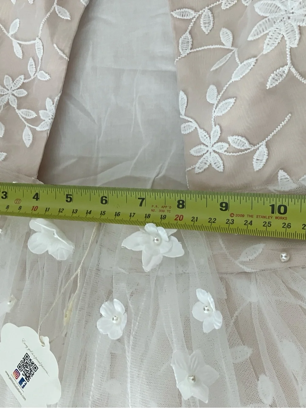 Princess Daliana Girls Ivory Floral Tulle Party Dress